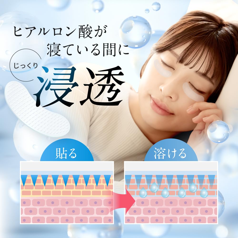 NANOA Eye Patches, Needle Patches, Human Stem Cell Exosome Eye Pack with Hyaluronic Acid, Nighttime Eye Care, 4-Use Pack, 8 Patches