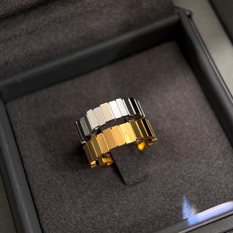 Musla Design Luxury 925 Sterling Silver Couples Ring with Trendy Plaid Design and Shiny Finish Perfect for Daily Wear Jewelry