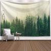 Natural 3D Waterfall Tapestry Beach Towel Landscape Primeval Forest Stream Printing Wall Carpet Yoga Mat Home Art Tapestry Decor