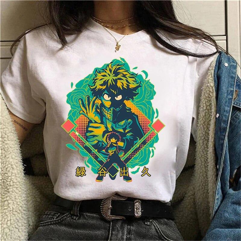 Anime Clothes Shoto Todorok TShirt Deku Harajuku TShirts My Hero Academia T-Shirt Boku No Hero Academia Tshirt Bakugou TShirt Unisex