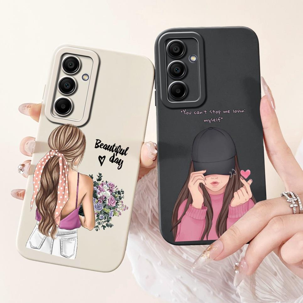For Samsung Galaxy A16 5G SM-A1600 A166B Back Cover Coque 6.7" Funda Flower Butterfly Women Fashion Phone Case Liquid Silicone