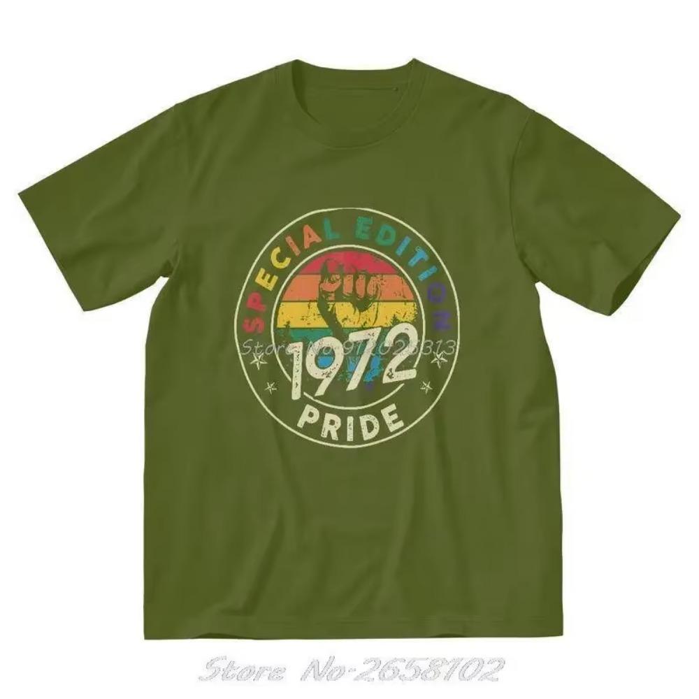 Vintage 1972 Gay t-Shirt Birthday Tshirt Hip Hop T Shirt  Tees Men's Clothing Oversized Unisex Tops Streetwear