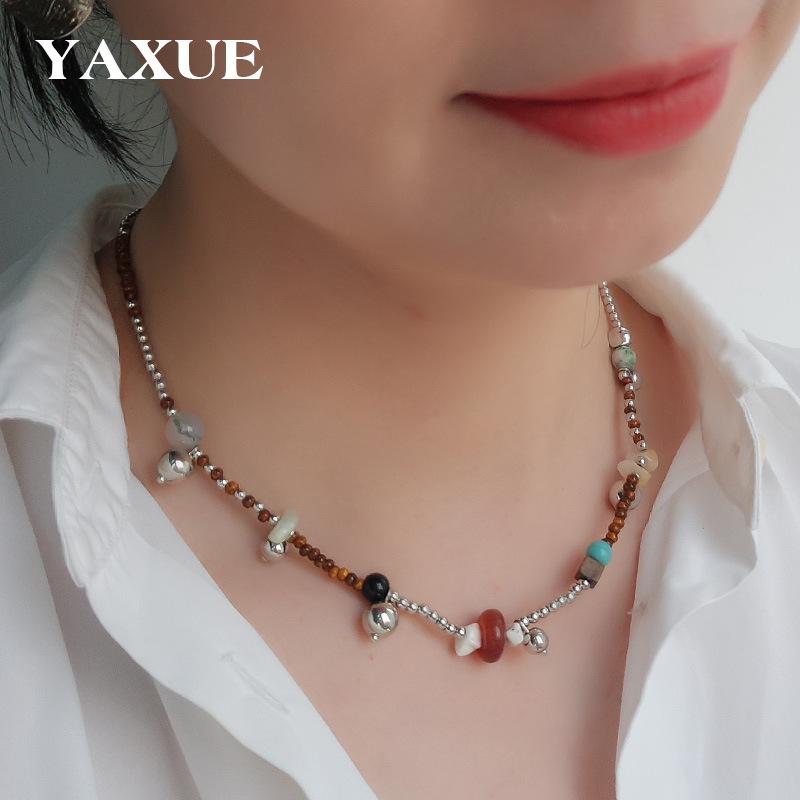 Bohemian Ethnic Beaded Necklace for Women – Light Luxury, Niche, High-End Clavicle Chain, European and American Style Jewelry.