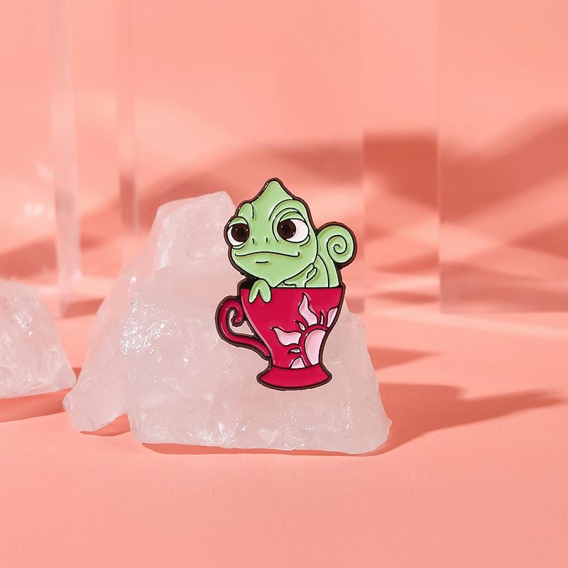 3-6 Stk./Set Tier-Serie Emaille-Anstecknadeln Capybara Frosch Cowboy Ente Killer-Huhn Broschen Reversabzeichen Schmuck Geschenk für Freunde