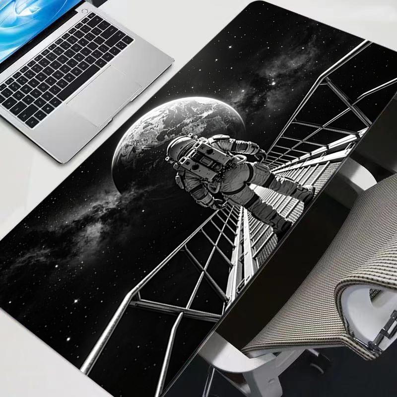 Office Mousepad Oversized Desk Mat Gamer Computer Mouse Pad PC Gaming Keyboard Pad astronauts Black and white Extended Mouse Pad