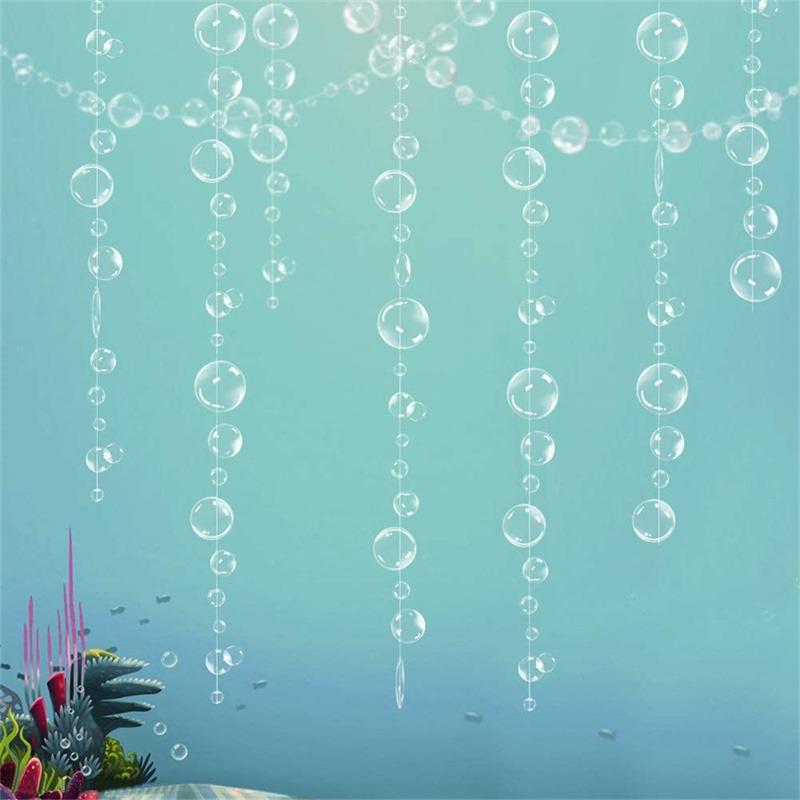 Under The Sea Party Decorations Colorful Bubble Garlands Ocean Themed Party Circle Hanging Banner Mermaid Birthday Party favor