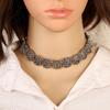 Vintage European Alloy Short Necklace With Geometric Design For Men And Women