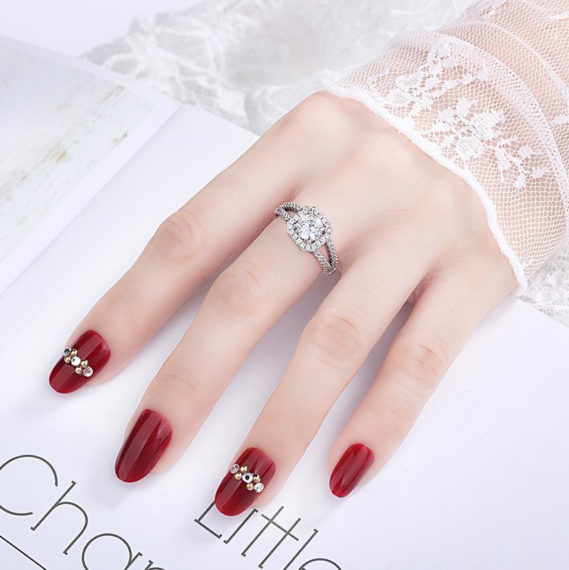 Sliver Rings Shining Classics Zircon For Women Wedding Engagement Jewelry Fashion Luxury Gift High Quality R168