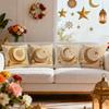 40/45/50Cm Square Ramadan New Moon Lantern Pillowcase Bedroom Sofa Cushion Covers Zipper Living Room Soft Home Decor
