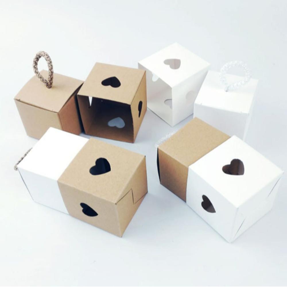 10pcs Mini Boîtes à Bonbons au Chocolat Mignonnes Boîtes d'Emballage Cadeau Fournitures pour Fête de Mariage Anniversaire