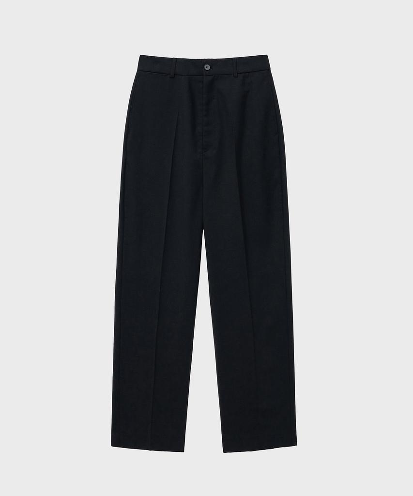 NOIRER Lux Wool Wide Slacks (Black)