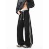 Wassup Trendy Striped Casual Pants for Men, Versatile and Trendy, Youth Vibe, Loose Straight-Leg Sports Sweatpants for Autumn