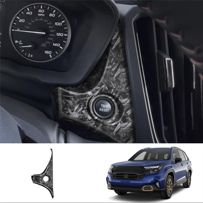 Powerful Car Start Button Frame One-Touch Start Button Trim Sticker For Subaru Forester 2025 Forged Pattern Forging Pattern