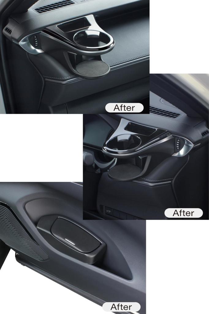 Tsuchiya Yac Air Conditioner Drink Holder Side Side and Trash Can Set for 80 Series Harrier Vehicle-Specific (Driver's & Passenger's Side), Box,