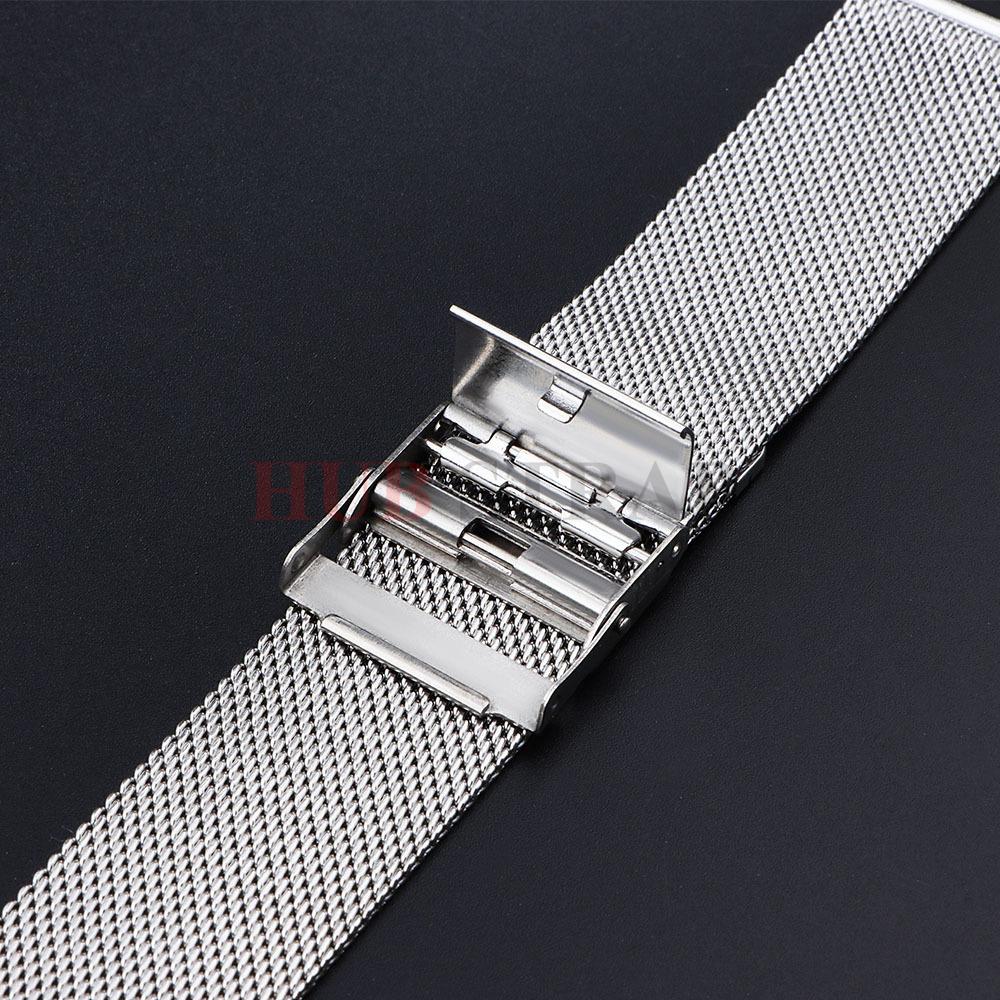 Pasek ze stali nierdzewnej Milanese o grubości 0,6 mm, 8/10/12/13/14/15/16/17/18/19/20/22/24 mm, wymienny pasek do zegarka z siatki metalowej