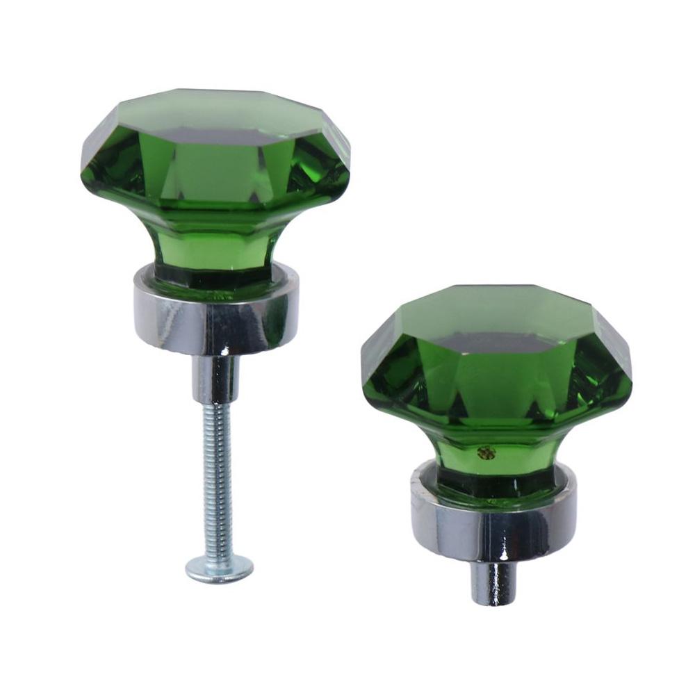 

Green Diamond Drawer Knob Crystal Hole Pull Ring Handles Acrylic Cabinet Knob For Drawer