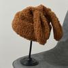Solid Color Rabbit Ears Knitted Hat Funny Knit Hat Woolen Hat Fashion Trendy Wild Pile Hat Ear for Protection Windproof