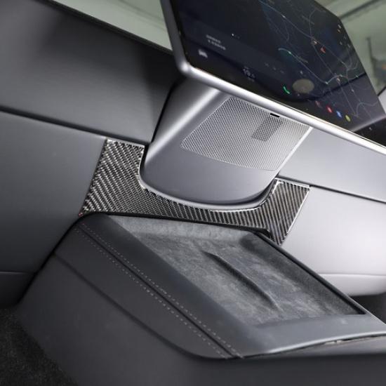 Soft Carbon Fiber Interior Center display Trim sticker For Tesla Model 3 +