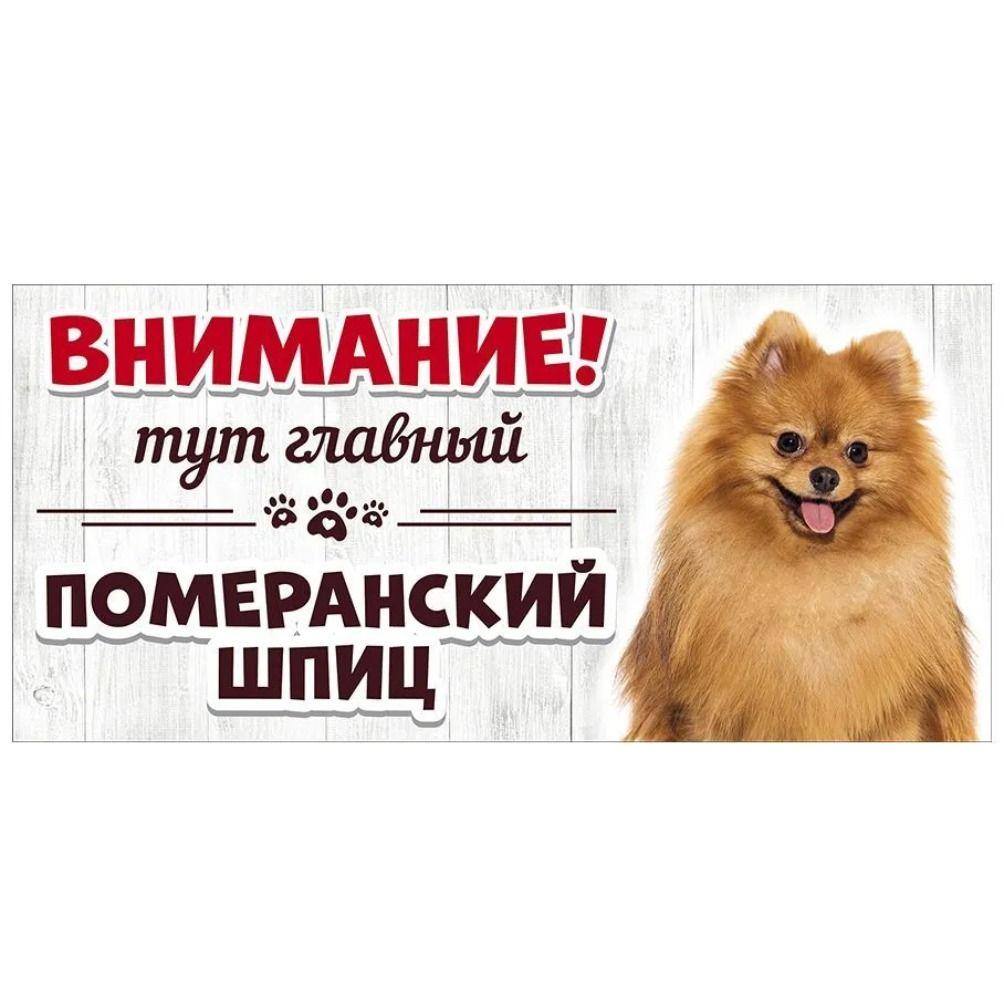 Evil Pomeranian Spitz Sign, Metal Fence Door Plaque 30x15cm