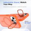 For iPhone 14/13 Case Foldable Kickstand Matte PC + TPU Phone Cover Compatible with MagSafe