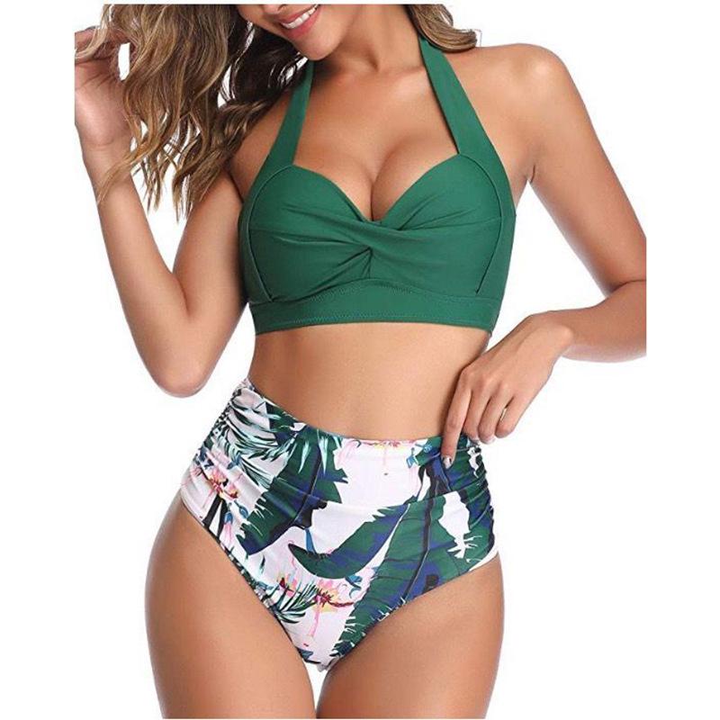 

2025 Retro Russian European & American High-Waist Bikini - Sexy Women s Swimsuit Small