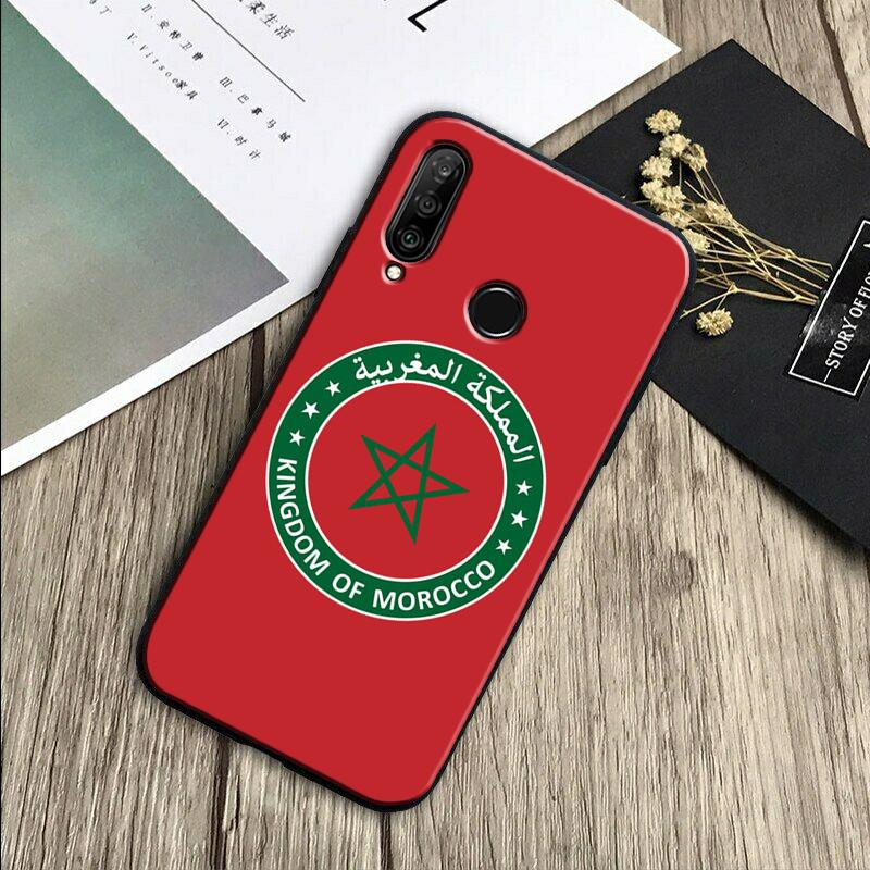 Morocco Flag Coat Of Arms For Huawei Nova 11 12i 8i 7i 3i 9 10 SE Y60 Y61 Y70 Y72 Y73 Y90 Y91 P20 P30 Pro P40 Lite Case