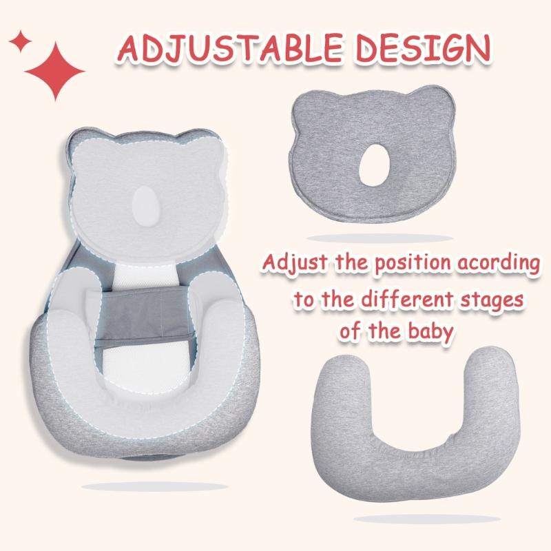 Nyfödda Anti Reflux Amningskudde Funktion Säker Stödkonstruktion Avtagbar För Spjälsängar Barnvagn eller Sänganvändning