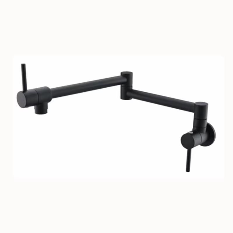 Antique Bronze Pot Filler Tap Wall Mounted Foldable Single Cold Kitchen Faucet Black Sink Tap Rotate Folding Spout Brass