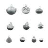 20 Stück Muschel-Anhänger Antik-Silber Farbe Meeresmuschel Anhänger Charms Muschel-Anhänger Für Schmuckherstellung DIY Basteln