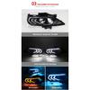 2PCS For Ford Mondeo Fusion 2013 2014 2015 2016 Car DRL LED Daytime Running Light With Turn Yellow Signal Fog Lamp Cover