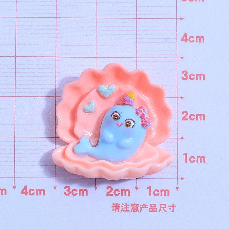 10 Pcs New Cute Cartoon Marine Animal Series Dolphins Resin Scrapbook Diy Jewelry Children Gift Hairpin Accessories A82