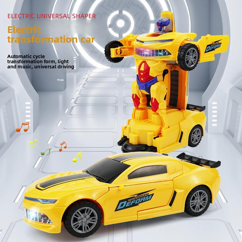 Electric Stunt Car Deformation Robot Music Light Universal Driving Electric Children's Toy