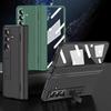 Luxury Busines Invisible Adjustable Holder Tempered Glass Film Phone Case for Samsung Galaxy Z Fold 7 6 5 4 3 Protect Back Cover