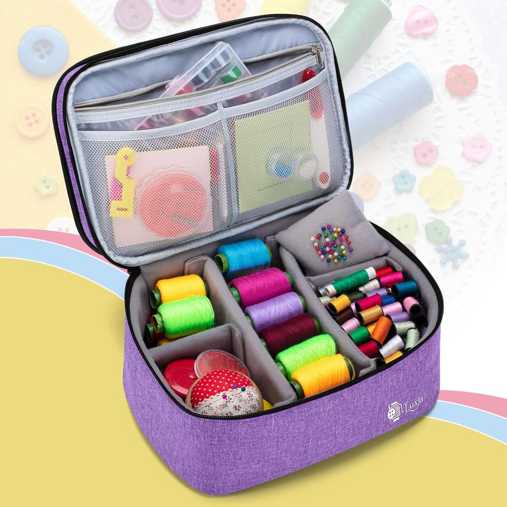 Luxja Sewing Large Capacity Sewing Tool Purple Bag/Sewing Box, (Bag Only), Storage,