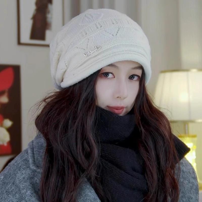 Casual Thick Knit Beanie Hat For Women With Earmuff Protection For Autumn Winter Warmth