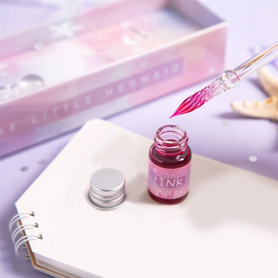 1 набір ручок для підпису з чудовим чітким почерком і гарним кришталевим пером для прикраси