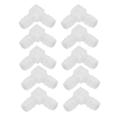 10Pcs Plastic Hose Joint 90 Degrees  Elbow Bend PP Non Toxic Odorless L Pipe Connector for Aquarium