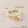 Simple Electroplated Zirconia Ring, A High-end Ring with Adjustable Opening for A Ladylike Appearance.