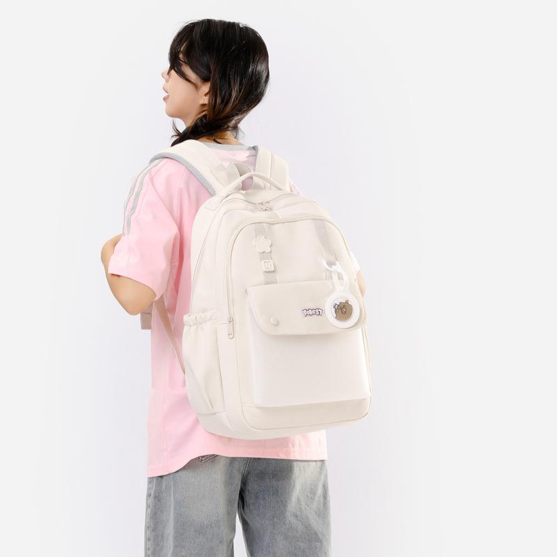 Schoolbag New Casual Schoolbag Junior High School Student High School Student Light Commuter Backpack High Value Large Capacity Outdoor Backpack