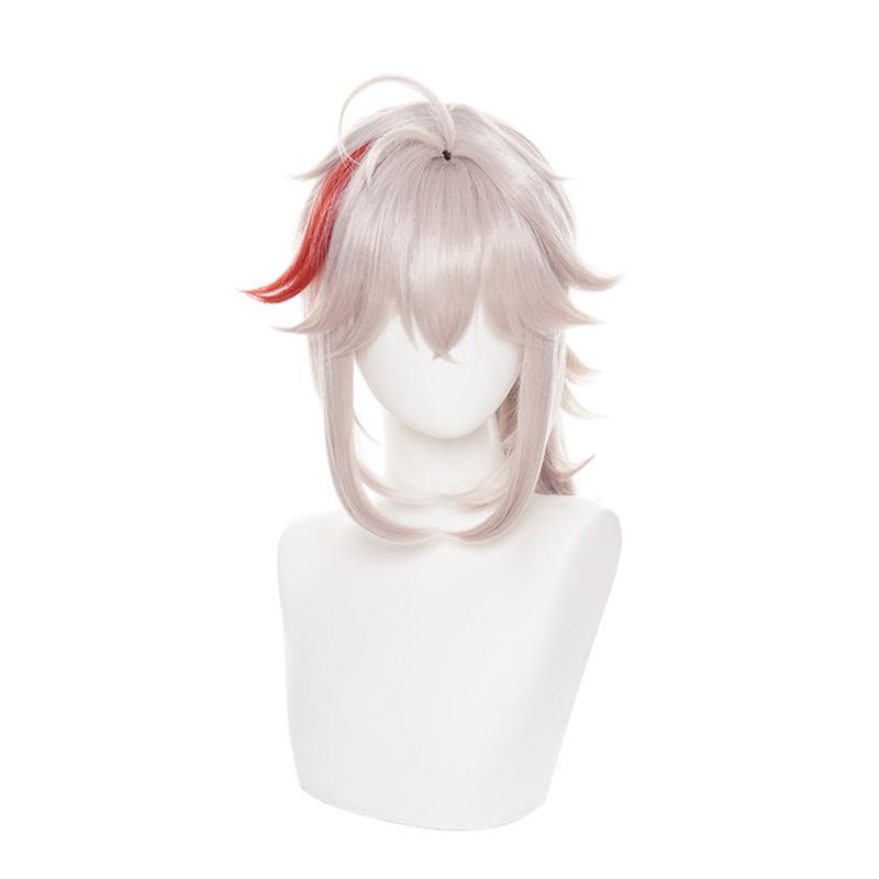   Kostým Kaedehara Kazuha Cosplay Halloween Karneval Kostým Samurai Paruka Červené brýle