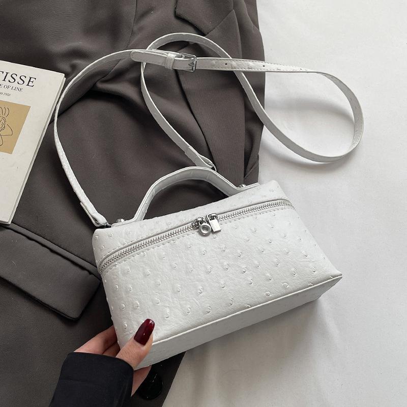 Trendy New Products Personalized Ostrich Pattern Portable Small Square Bag Women's Fashion Commuting Versatile High Sense Messenger Bag