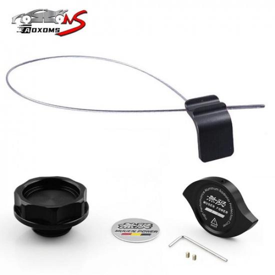 Black Oil Filler Cap+ Radiator Cap+ Oil Dipstick For Honda Acura K24 K Series