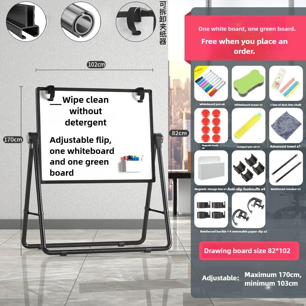 Quadro Branco Magnético Dobrável 360 Graus Quadro Branco Magnético de Pé Premium Quadro de Avisos Magnético Dupla Face Quadros de Escrita Suportes