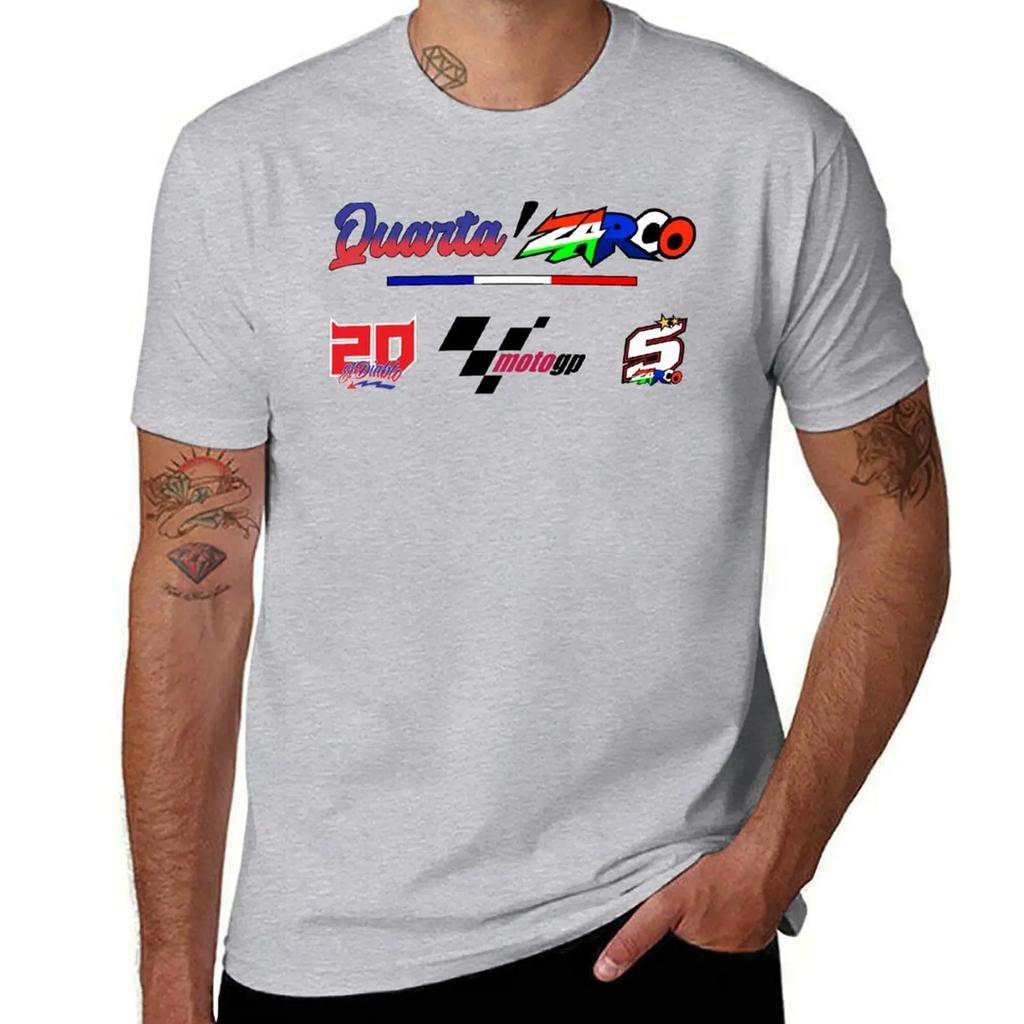 Quartararo x Zarco T-Shirt aesthetic clothes plus size tops vintage clothes cotton graphic tees mens t shirt graphic