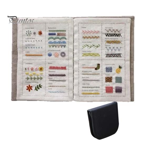 Embroidery Stitch Book DIY Stitch Book Beginners Adults Sewing Book Needlework Stitch Manual Gift for Sewing Embroidery Lovers
