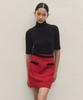 Make A Toast Tweed Angora Point Skirt Red Mbdfsk002Rd