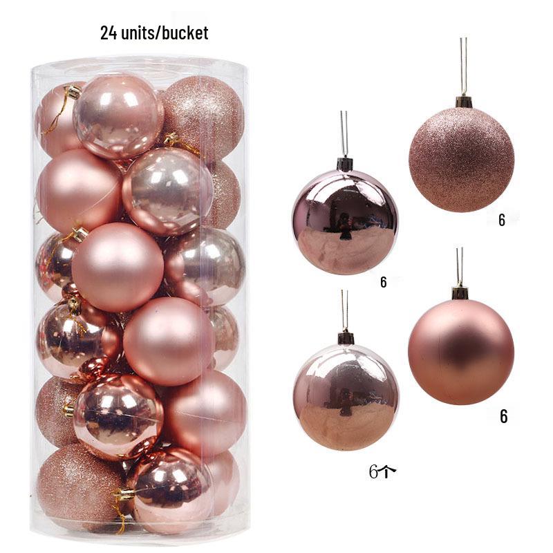 36 Electroplated Plastic Christmas Ball Ornaments for Tree and Window Decoration