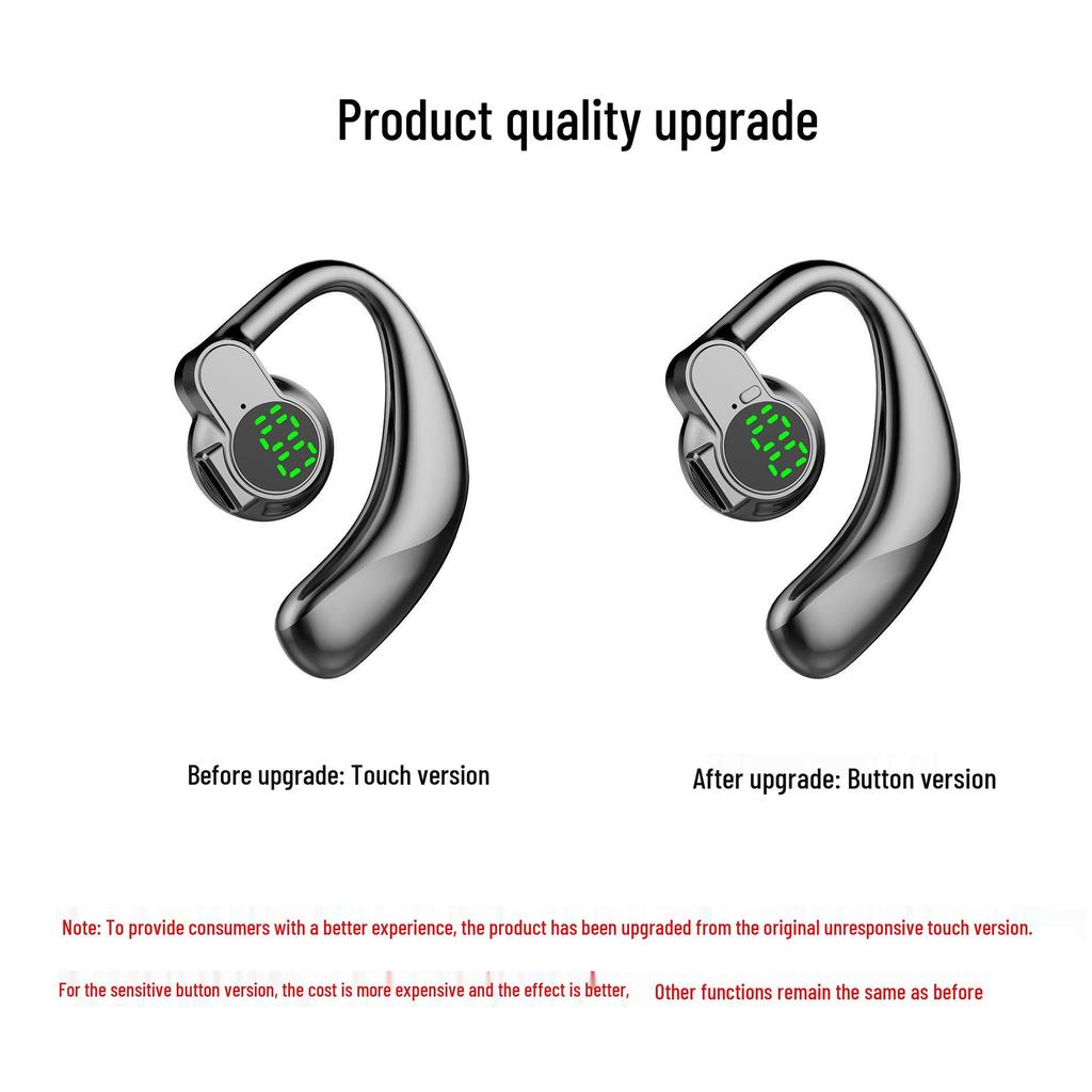 Rotatable Single Ear Hook Bluetooth Headset with LED Display