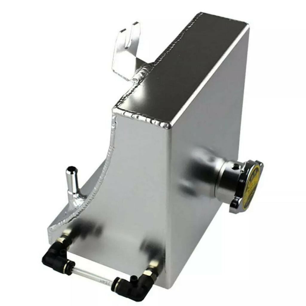 Polished Aluminum Coolant Overflow Tank Radiator Reservoir Can Kit For Nissan 240SX S13