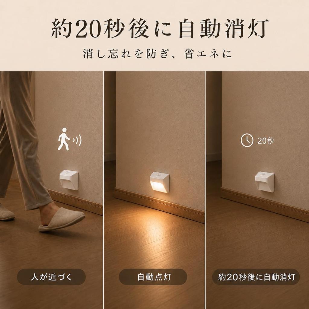Orihome Motion Sensor Light, Indoor Use, USB Rechargeable, 2200mAh High Capacity, Approximately 6 Months of Charging Without Recharging on Low